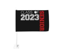 Bandiera da 12x18 pollici per auto Senior Classe del 2023 Regalo per anziani - 23 bandiere per auto per anziani con clip per finestra a doppia faccia, anti-scolorimento, con clip per finestra, bandier