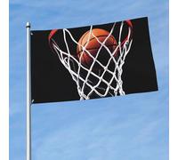 Bandiera da 150 cm x 90 cm, doppia faccia, per esterni, resistente, con 2 occhielli, decorazione per cortile, pallacanestro, bandiere di benvenuto, per vacanze, cortile, tutte le stagioni