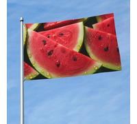 Bandiera da 150 cm x 90 cm, doppia faccia, per esterni, resistente, con 2 occhielli, decorazione per cortile, anguria, bella bandiera in poliestere, bandiere di benvenuto per vacanze cortile tutte le