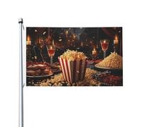 Bandiera da 3 x 1,5 m a doppia faccia esterna bandiera verticale casa bandiera film notte festa di benvenuto bandiera per vacanze bandiere decorative bandiera da cortile per portico esterno giardini