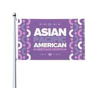 Bandiera da 3 x 5 piedi, decorazione da parete per feste, per il mese del patrimonio asiatico-americano e delle isole del Pacifico