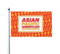 Bandiera da 3 x 5 piedi, decorazione da parete per feste, per il mese del patrimonio asiatico-americano e delle isole del Pacifico