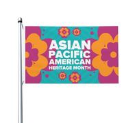 Bandiera da 3 x 5 piedi, decorazione da parete per feste, per il mese del patrimonio asiatico-americano e delle isole del Pacifico