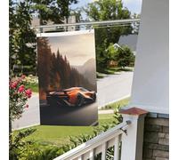Bandiera da 3 x 6 m bandiere da giardino a doppia faccia resistente allo sbiadimento per esterni bandiera di benvenuto cortile auto sportiva su strada banner di auguri personalizzato bandiera per
