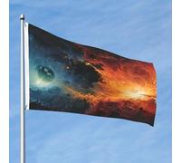 Bandiera da 60 cm x 90 cm, per esterni e interni, con occhiello, per primavera ed estate, nebulosa per esterni, giardino, cortile, cartello decorativo stagionale di benvenuto all'aperto bandiera per