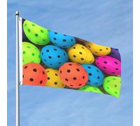 Bandiera da 60 cm x 90 cm, per esterni e interni, con occhiello, per primavera ed estate, palline da pickleball, bandiere colorate per esterni, giardino, cortile, cartello decorativo, bandiera