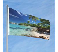 Bandiera da 60 cm x 90 cm, per esterni e interni, con occhiello, per primavera, estate, paradiso tropicale, bandiere per esterni, giardino, cortile, cartello decorativo stagionale benvenuto all'aperto