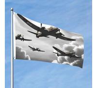 Bandiera da 60 cm x 90 cm, per interni ed esterni, con occhiello, per primavera, estate, guerra mondiale, per esterni, giardino, cortile, cartello decorativo stagionale di benvenuto all'aperto per la