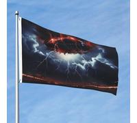 Bandiera da 60 cm x 90 cm, per interni ed esterni, con occhiello, primaverile estate, fulmini sotto il calcio, bandiere per esterni, giardino, cortile, cartello decorativo stagionale benvenuto