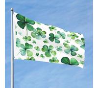 Bandiera da 90 cm x 60 cm, bandiera per esterni su entrambi i lati, resistente, con 2 occhielli, decorazione per cortile, bandiera felice per San Patrizio, bandiere di benvenuto in poliestere per