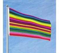 Bandiera da 90 cm x 60 cm, bandiera per esterni su entrambi i lati, resistente, con 2 occhielli, decorazione per cortile, bandiere messicane colorate in poliestere, bandiere di benvenuto per vacanze