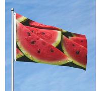 Bandiera da 90 cm x 60 cm, doppia faccia, per esterni, resistente, con 2 occhielli, decorazione per cortile, anguria, bella bandiera in poliestere, bandiere di benvenuto per vacanze cortile tutte le