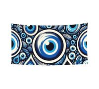 Bandiera da appendere alla parete, 178 x 89 cm, amuleto blu nazar, per eventi e feste all'aperto