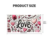 Bandiera da appendere alla parete, per eventi e feste, 178 x 89 cm, per San Valentino, lettera d'amore