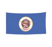 Bandiera da appendere con bandiera del Minnesota - 177,8 x 88,9 cm - Festone natalizio per feste e riunioni - 180 x 90 cm