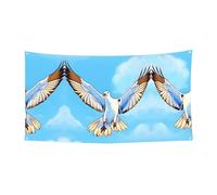 Bandiera da appendere con gabbiani in volo - 177,8 x 88,9 cm - Festone natalizio per feste e riunioni - 180 x 90 cm