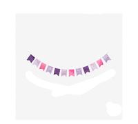 Bandiera da appendere, Ghirlanda di stamina con bandiera a coda di pesce in cotone multicolore for la decorazione della festa nuziale di compleanno(Pink Purple)