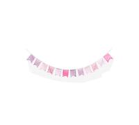 Bandiera da appendere, Ghirlanda di stamina con bandiera a coda di pesce in cotone multicolore for la decorazione della festa nuziale di compleanno(Pink)