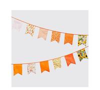 Bandiera da appendere, Ghirlanda di stamina con bandiera a coda di pesce in cotone multicolore for la decorazione della festa nuziale di compleanno(Autumn)