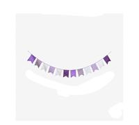 Bandiera da appendere, Ghirlanda di stamina con bandiera a coda di pesce in cotone multicolore for la decorazione della festa nuziale di compleanno(Purple)