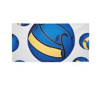 Bandiera da appendere stampata a pallavolo blu per feste di Natale di Halloween - 90 x 180 cm, sfondo fotografico, ghirlanda, arazzo da parete per sfondo di compleanno, decorazione per eventi