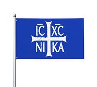 Bandiera Da Balcone Ic Xc Nika Cross Christogram Orthodox Eastern Christianity Premium Bandiera Verticale Non Sbiadisce Outdoor Bandiera Per Festival All'Esterno Feste 90X152CM