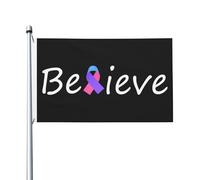 Bandiera Da Cortile Cancer Believe Thyroid Cancer Bandiera Da Giardino Decorazione Bandiera Pirati Per Giardino, Cortile, Barca, 90X150cm