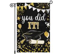Bandiera Da Cortile Congrats Grad Welcome Graduation Cap And Diploma You Did It 30X45Cm Bandiera Da Esterno Personalizzata Appendere Striscione Per Balcone Soggiorno Esterni
