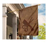 Bandiera Da Cortile Deluxe Bandiere Pirati Vintage Bandiera Da Giardino Decorazione Per Giardino Esterni Fattoria Simbolo Vintage Del Parrucchiere Con Forbici E Pettine S