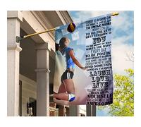 Bandiera Da Cortile Divertente Bandiera Da Giardino Bandiere All'Aperto Decorazione Per Giardino Esterni Interni Ragazza Che Gioca A Pallavolo Today È Un Bel Giorno Per Sorridere Di Più M