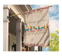 Bandiera Da Cortile Divertente Bandiera Da Giardino Deluxe Bandiere All'Aperto Decorazione Per Camera Da Letto Patio Giardino Carino Dipinto Di Corgi Dio Dice Che Sei Unico, Adorabile E Forte S