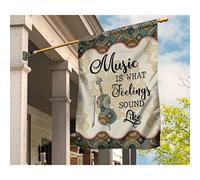 Bandiera Da Cortile Divertente Bandiera Da Giardino Durevole Bandiere All'Aperto La Musica Del Violoncello È Ciò Che I Sentimenti Suonano Come Un Modello Di Mandala S