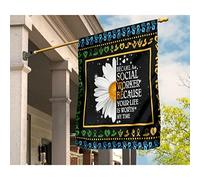 Bandiera Da Cortile Divertente Bandiera Da Giardino Durevole Bandiere Pirati Decorazione Per Esterni Giardino Patio Assistente Sociale Daisy Sky Night Background La Tua Vita Vale Il Mio Tempo M