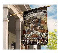 Bandiera Da Cortile Divertente Bandiere Pirati Doppio Lato Bandiere All'Aperto Decorazione Per Cortile Patio Giardino Veterano, Me Lo Sono Guadagnato Con Il Mio Sangue, Sudore E Lacrime M