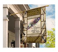 Bandiera Da Cortile Durevole Bandiera Da Giardino Divertente Bandiere All'Aperto Decorazione Per Giardino Esterni Fattoria Clarinetto Mettici Tutta L'Anima, Suona Come Ti Senti. Vintage S