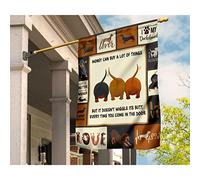 Bandiera Da Cortile Durevole Bandiera Da Giardino Multicolore Bandiere All'Aperto Decorazione Per Patio Fattoria Camera Da Letto Bassotto, Il Denaro Può Comprare Molte Cose Tranne L'Amore M