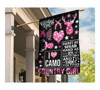 Bandiera Da Cortile Durevole Bandiere All'Aperto Multicolore Bandiera Da Giardino Decorazione Per Patio Esterni Giardino Country Girl Pinky Items Dolce Come Lo Zucchero Duro Come Il Ghiaccio S