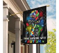 Bandiera Da Cortile Durevole Bandiere Pirati Multicolore Bandiera Da Giardino Decorazione Per Cortile Giardino Fattoria Pezzo Di Puzzle Sull'Autismo Rosa Amo Qualcuno Con L'Autismo S