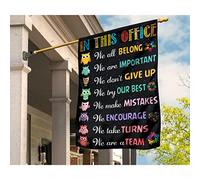 Bandiera Da Cortile Durevole Bandiere Pirati Multicolore Bandiere All'Aperto Decorazione Per Interni Camera Da Letto Fattoria Gufi Carini In Questo Ufficio Ci Sentiamo Tutti Parte Di Una Squadra M