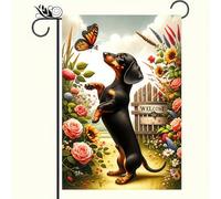 Bandiera Da Cortile Flower Puppy 30X45Cm Bandiera Pirata Resistenti Decorative Bandiere Da Cortile Per Decorazione Casa Il Portico
