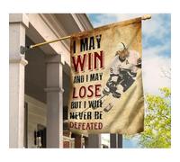 Bandiera Da Cortile Multicolore Bandiera Da Giardino Doppio Lato Bandiere Pirati Decorazione Per Cortile Patio Giardino Hockey Sport Sportman Posso Vincere E Posso Perdere Ma Non Sconfiggere Mai M