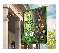 Bandiera Da Cortile Multicolore Bandiere Pirati Durevole Bandiere All'Aperto Decorazione Per Giardino Patio Interni Golf Sì, Sono La Pazza Golfista S