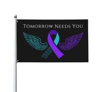 Bandiera Da Cortile Tomorrow Needs You Suicide Prevention Awareness Banner Con Occhielli Durevole Bandiere Da Giardino Per Interni Patio Feste 90X150Cm
