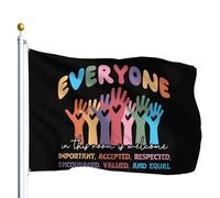 Bandiera Da Cortile Tutti In Questa Stanza Sono Benvenuti Outdoor Flag Robust Garden Flag Decorative Bandiere Da Giardino Per Interno Giardino Soggiorno 90X150Cm