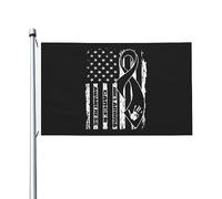 Bandiera Da Cortile Us Black Ribbon Skin Cancer Melanoma Awareness Bandiera Da Giardino Gran Bandiera Pirati Per Decorazione Domestica, Feste, Camion, 90X150cm