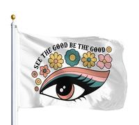 Bandiera Da Cortile Vedere Il Bene Essere Il Bene Garden Flag Doppia Cucitura Outdoor Flag Premium Bandiere Da Giardino Per Calcio Sbarra Interno 90X150Cm