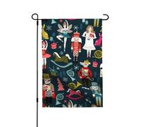 Bandiera da donna Schiaccianoci Balletto Danza Natale Danza Pace Stampa 3D Verticale Double Face Decorazione per la Casa Esterna Giardino Patio Cortile Prato Bandiera 71 x 101 cm