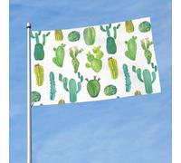 Bandiera da esterni con stampa di cactus, 9 x 1,5 m, design audace, per parate, eventi, cortile, patio e casa