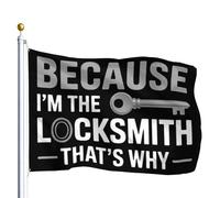 Bandiera Da Esterno Because I'M The Locksmith That'S Why Bandiere Da Giardino Stagionali Stagionale Striscione Per Dormitorio Camera Da Letto Sport 90X150Cm