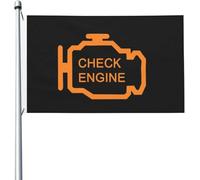 Bandiera Da Esterno Check Engine Light Striscione Appendere Con Occhielli Bandiera Da Cortile Per Decorazione Estiva Dormitorio 152X90Cm